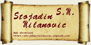 Stojadin Milanović vizit kartica